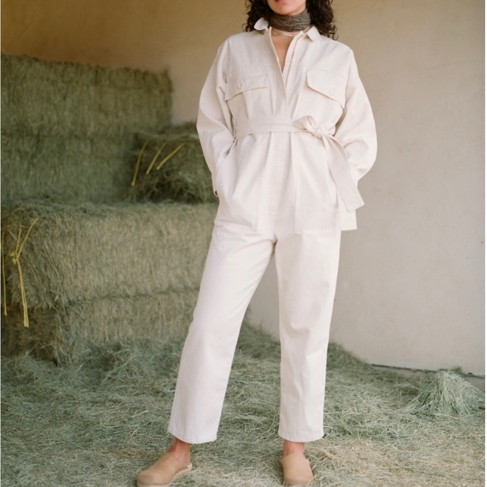 OZMA Keaton jumpsuit in twill putty